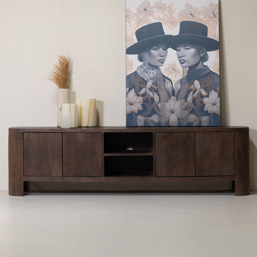 Giga Meubel Tv-Meubel Mitchel - Mangohout - Donkerbruin - 200cm