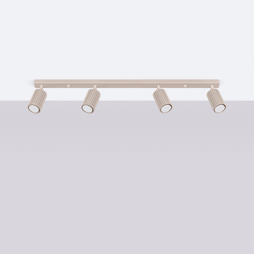 Sollux Lighting Plafondlamp KARBON 4L taupe - 81x6,5x16,5cm