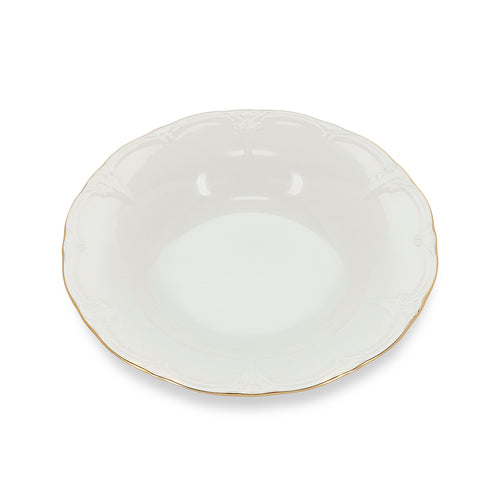 Bonbistro - Diep bord 23,5/14xH4cm met gouden rand Retro - Set van 6