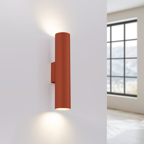 Sollux Lighting Wandlamp LAGOS 2 rood oker - 6x8x30cm