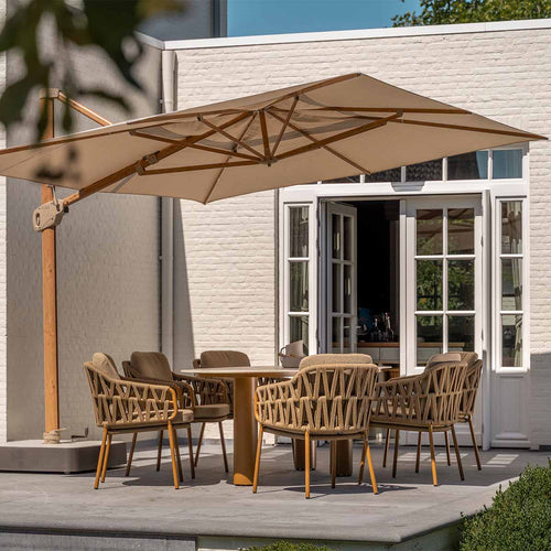 4 Seasons tuinset Biarritz 7-delig amber - Colorado tuintafel 240x105 cm ovaal