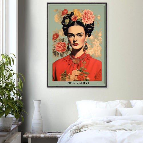 Artfulprints Poster Frida Kahlo - Botanical portrait   - 30x40 cm - Meerkleurig