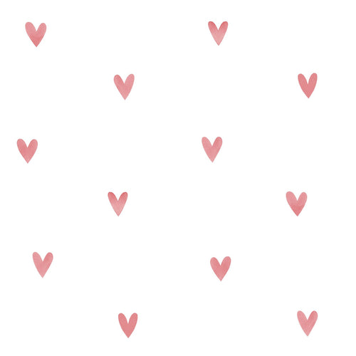 ESTAhome behang hartjes wit en roze - 50 x 900 cm - 131630 - vtwonen shop