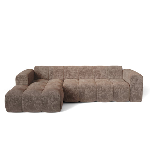Premium Interiors - Linkerhoekbank BLOOM - gewaafd fluweel mol 290cm