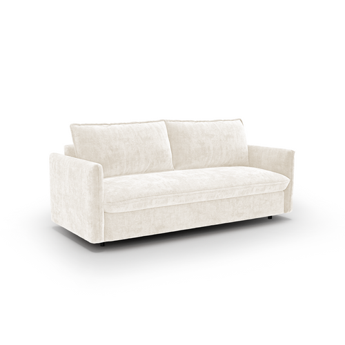 Premium Interiors - Express-slaapbank AVA - gewaafd fluweel crème 178cm