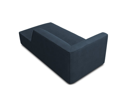 Micadoni rechter chaise longue Ruby structurele stof, marineblauw - 180x93x69cm