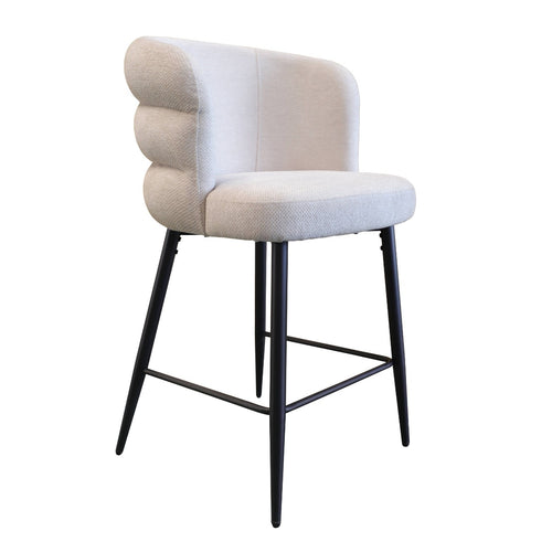 DÉJA Living Barstoel Félix - Taupe - Zithoogte 65cm - Set van 2 - vtwonen shop