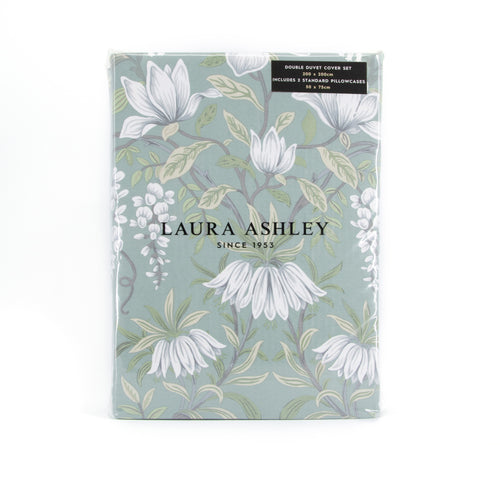 Laura Ashley Dekbedovertrek tweepersoons incl. 2 kussenslopen Parterre Sage 200cm x 200cm - vtwonen shop