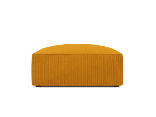 Micadoni Poef Ruby ribfluwelen, geel - 93x93x40cm