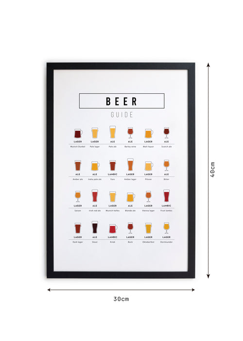 Zwarte lijst met kader 40x30 bier - vtwonen shop