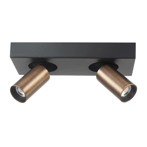 Highlight spot Eliano - 2 lichts - 24  x 12.5   cm - brons - vtwonen shop