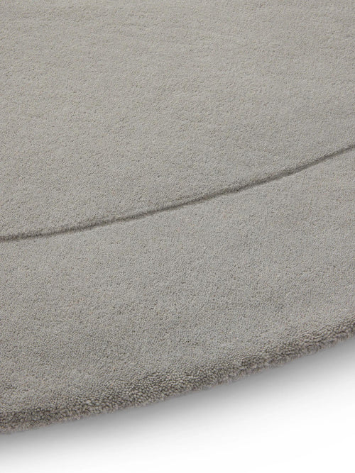 benuta wollen vloerkleed Shape - grijs - ø 200 cm