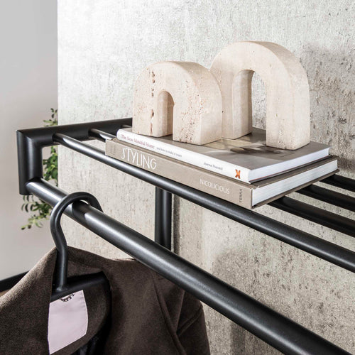 Giga Meubel Kapstok Roede Ronde Buis Hoog - Donkergrijs - 20 Haken - vtwonen shop