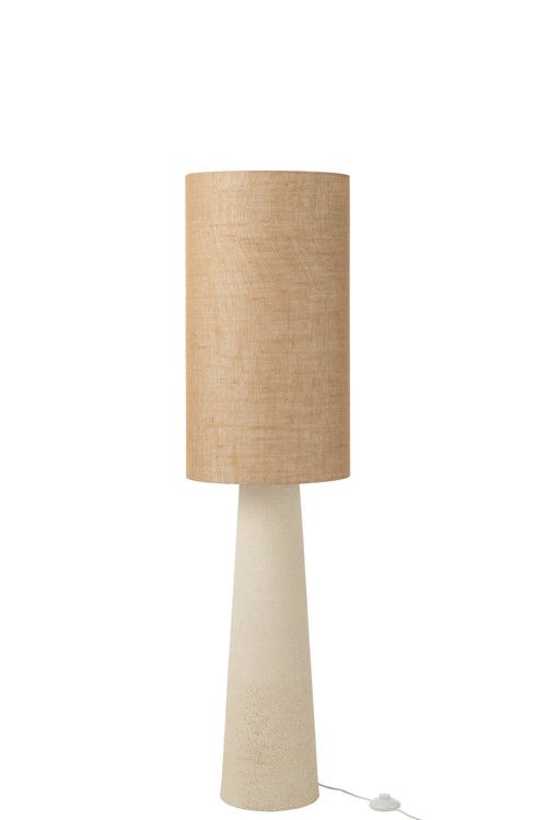J-Line vloerlamp Ava - glasvezel/jute - naturel - small