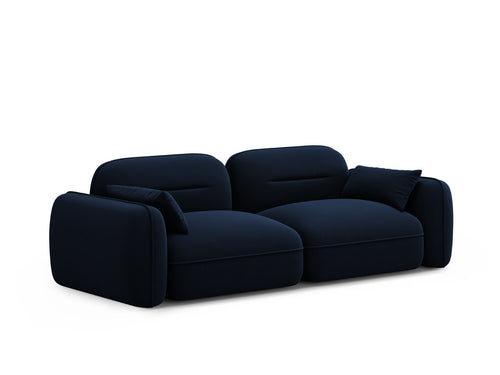 Cosmopolitan Design Modulaire bank Sydney 3-zits, flueel, koningsblauw - 90x230x70cm