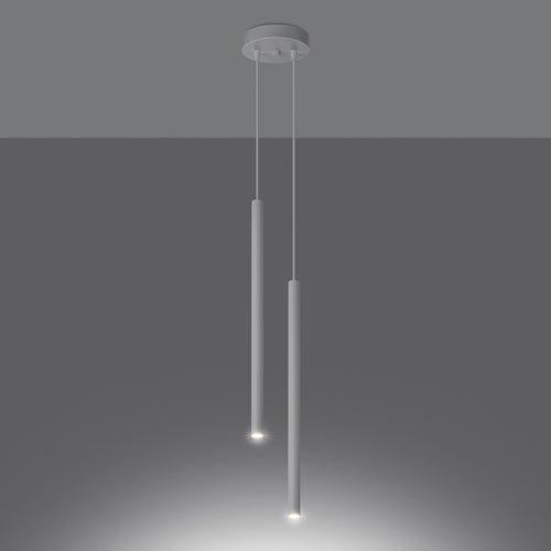 Sollux Lighting Hanglamp PASTELO 2 wit - 15x15x118cm