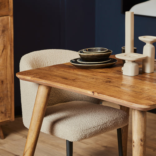 StarFurn Eettafel Omaha - Naturel Mangohout - 90x90x76cm