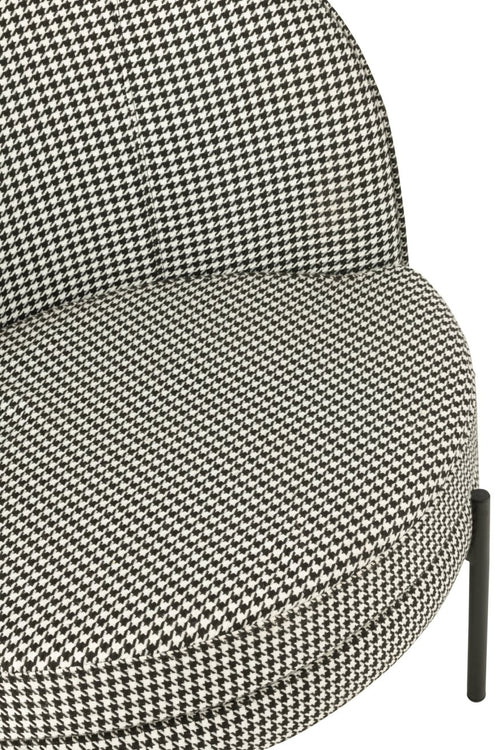 J-Line zetel Pied-De-Poule - ijzer - zwart/wit