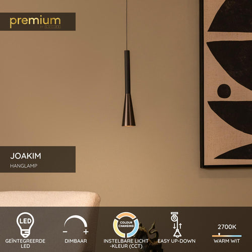 Lucide hanglamp JOAKIM - Geïntegreerde LED - Koffie - vtwonen shop