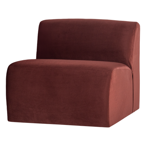 WOOOD 1-zits bank Mojo Base - Velvet - Kastanjebruin - 74x84x97