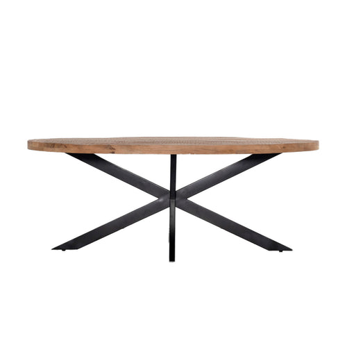Giga Meubel Eettafel Mansour - Naturel Hout - 180x100x76cm