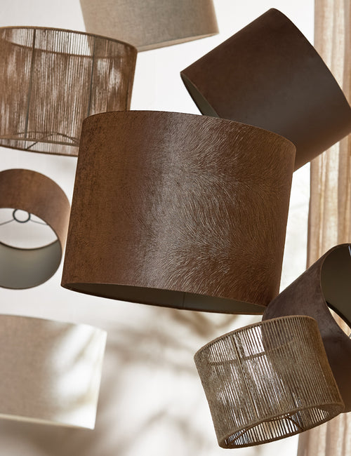 Light & Living lampenkap LUBIS - Ø50x38cm - bruin