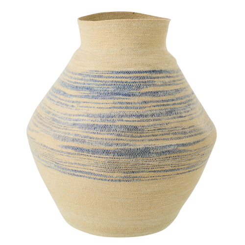 J-Line mand Gestreept - zeegras - naturel/blauw - large