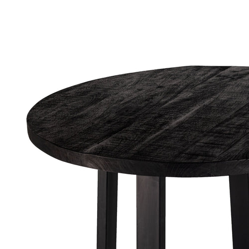 Giga Meubel Bartafel Lowie - Zwart Mangohout - 110x110x110cm