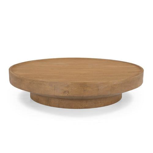 DÉJA Living Salontafel Gabriel Naturel – Rond Mangohout – Scandinavisch – 115x115x25 cm