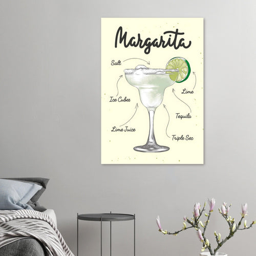 Artfulprints  Margarita cocktail – Illustratie   poster 70x100 cm