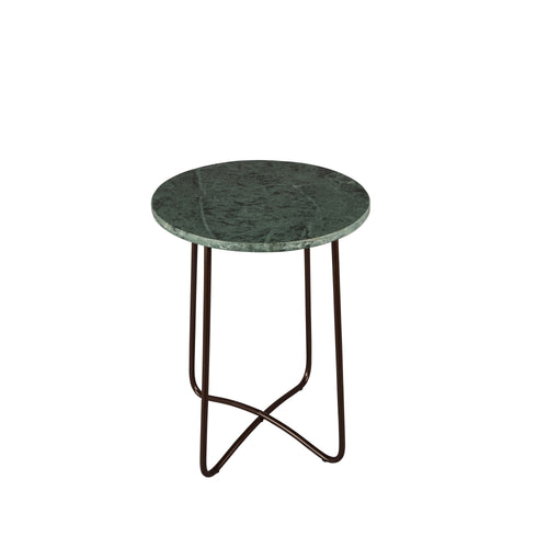 Dutchbone Emerald Bijzettafel Rond 41 cm Marmer Groen - vtwonen shop