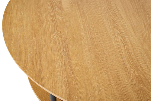 Rebellenclub Salontafel Berley - ¿80 cm - Eiken met Rattan