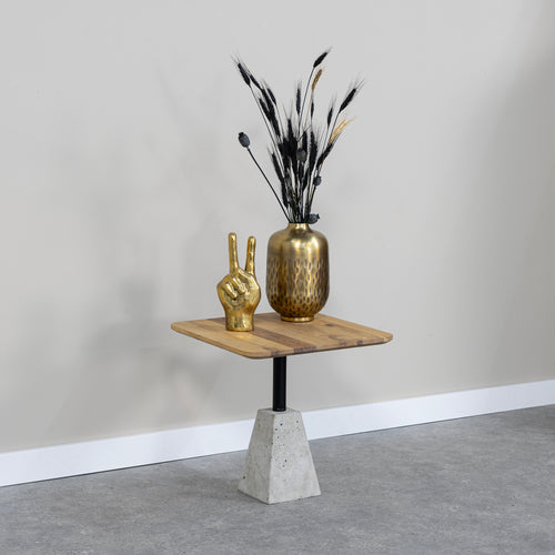 Spinder Design Bijzettafel Flavour - Beton / Eiken - 40 x 40 - vtwonen shop
