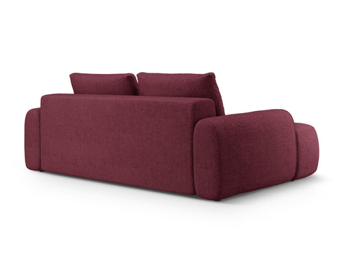 Cosmopolitan Design Slaapbank met opbergdoos Linz 4-zits, structurele stof bordeaux - 100x250x84cm