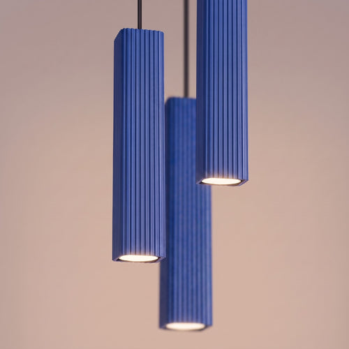 Sollux Lighting Hanglamp RAYO 3P ultramarijn - 20x20x108cm