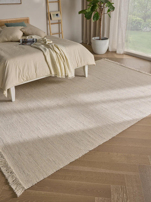 benuta wollen vloerkleed Lars - crème - 120x170 cm