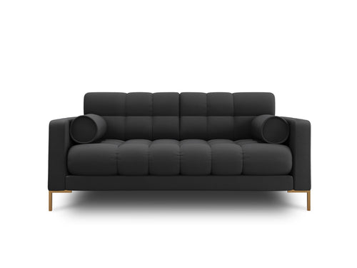 Cosmopolitan Design Bank Bali 2-zits, structurele stof, donkergrijs - 96x152x75cm