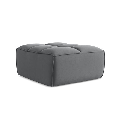 LaMiaSofa Poef Belluno - velours - staal - 80x93x43
