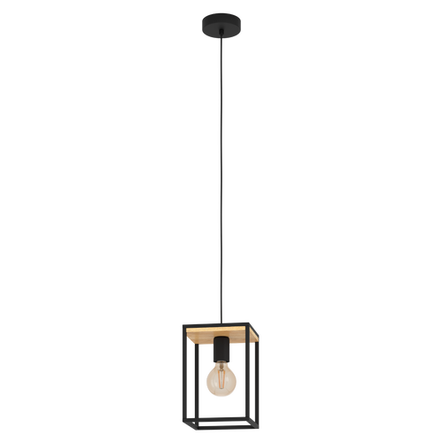 EGLO hanglamp Libertad - e27 - 18 cm - zwart/bruin - vtwonen shop