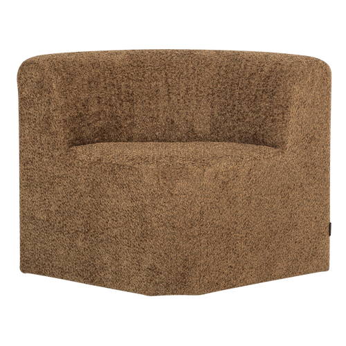 WOOOD eetbank hoek met rugleuning Mojo Base - Wollig - Honinggeel - 83x80x80