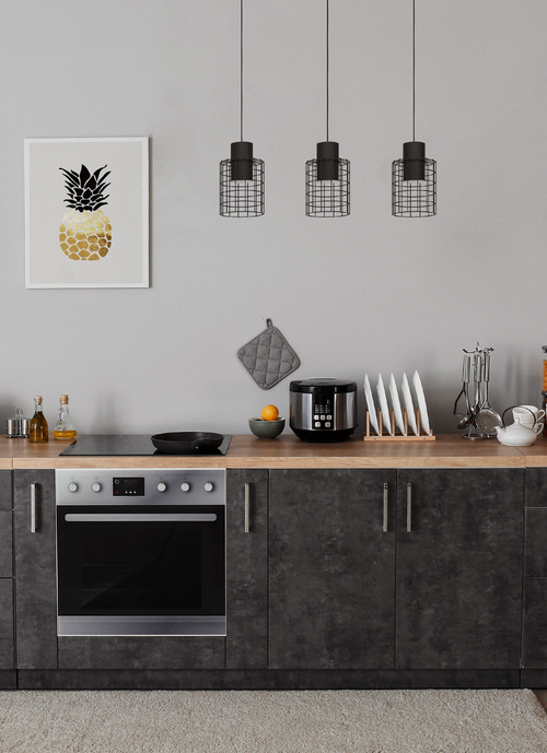 EGLO hanglamp Milligan - e27 - industrieel - 103 cm - zwart/wit - vtwonen shop