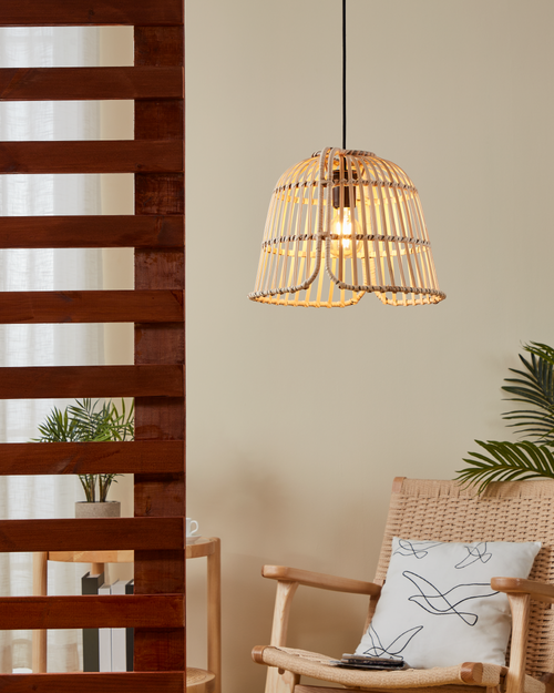 EGLO  hanglamp Aycliffe - e27 - ø 30 cm - zwart/hout - vtwonen shop