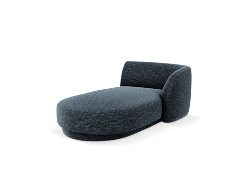 Micadoni rechter chaise longue Miley chenille, koningsblauw - 156x90x70cm