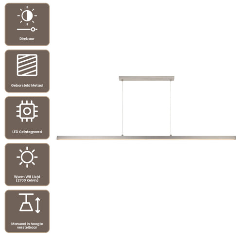 Artdelight Hanglamp Kondora 150 - Aluminium