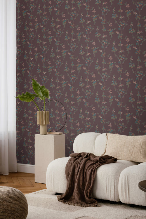 Borastapeter behang bloemen bruin - 53 cm x 10.05 m - 660846 - vtwonen shop