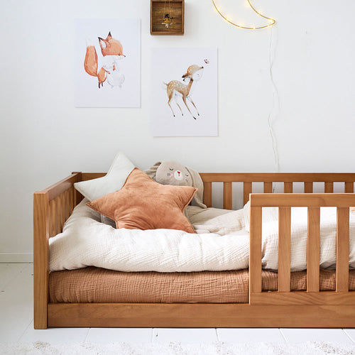 Petite Amélie  Montessori vloerbed Nid - 70x140 cm - Walnoot - vtwonen shop