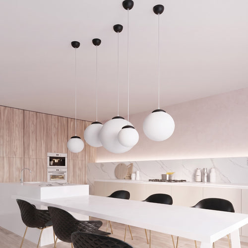 Sollux Lighting Hanglamp UGO 30 zwart - 30x30x120cm