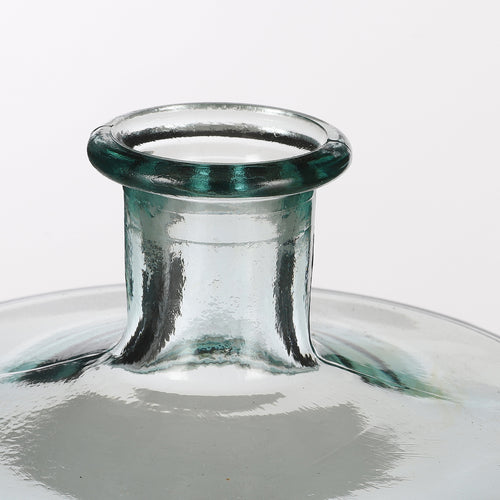 Mica Decorations Guan Fles Vaas - H26 x Ø21 cm - Gerecycled Glas - Transparant