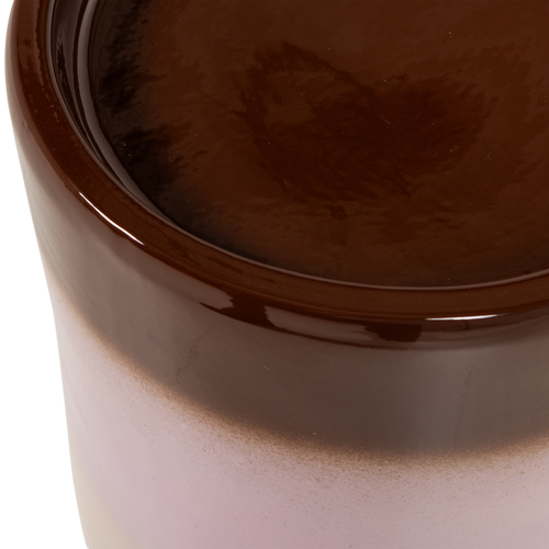 WOOOD bijzettafel Ø 35 cm Ollo - Keramiek - Roze/Bruin - 44x35x35