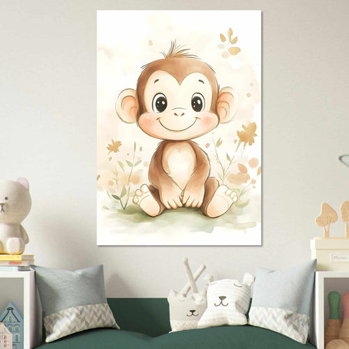 Artfulprints  Baby aap   poster A4 21x29.7 cm - vtwonen shop